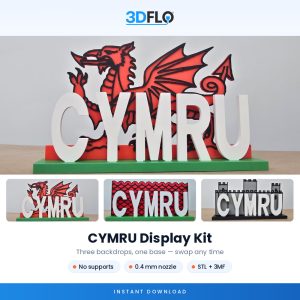 CYMRU Display Kit — STL Files (Digital Download)